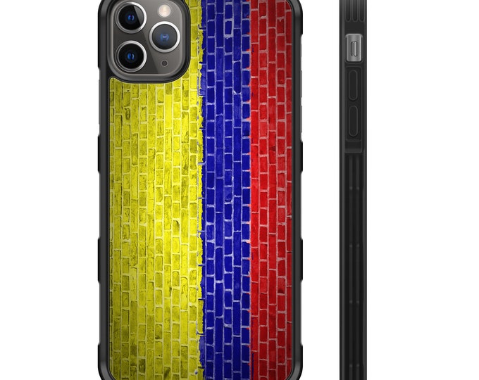 Flag of Colombia Brick Wall iPhone Hybrid Rubber Protective Case Colombian