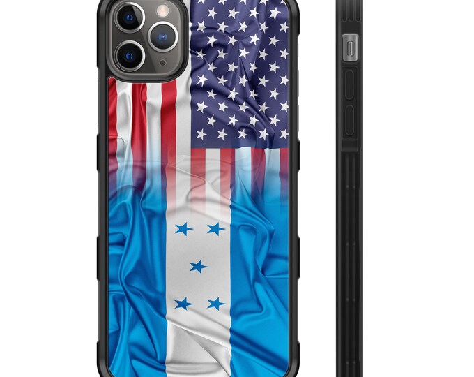 Honduran American Flag iPhone Hybrid Rubber Protective Case Honduras