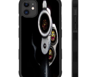 Emoji Gun Barrel Revolver iPhone  Hyper Shock Protective Rubber Phone Case