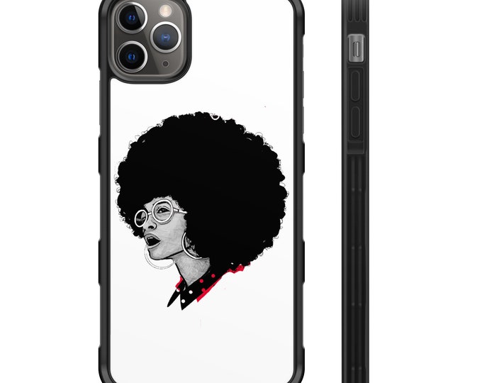 Black Girl Magic iPhone Galaxy Note Hybrid Rubber Protective Case