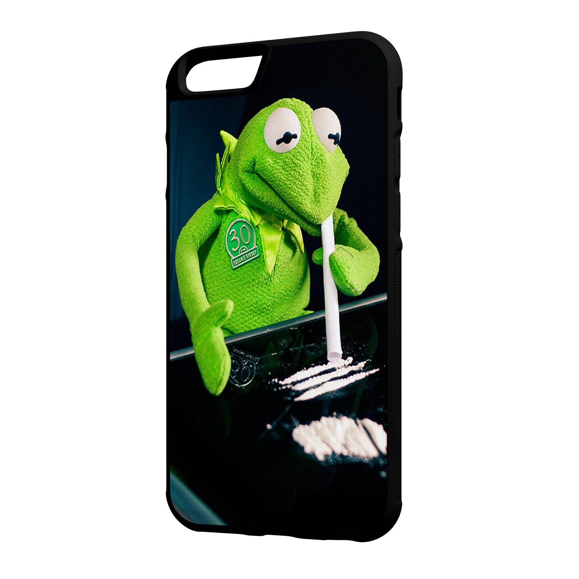 Kermit The Frog on Cocaine Hybrid Rubber Protective Phone Case | Etsy