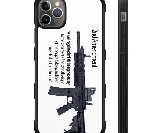 2nd Amendment AR15 Gun Rights  iPhone Hyper Shock Protective Rubber Phone Case