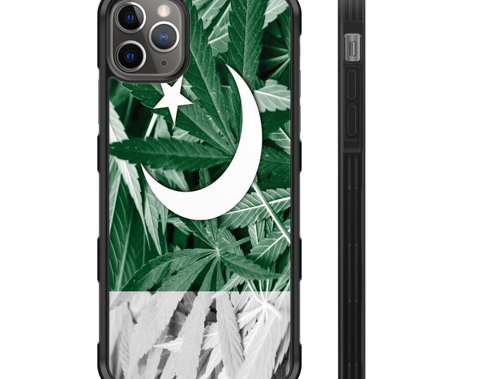 Pakistani Weed Flag iPhone Hyper Shock Protective TPU Phone Case Pakistan Marijuana 420