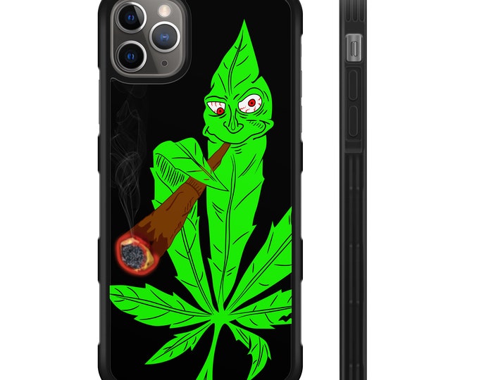 Weed Leaf Smoking Weed Kush iPhone Galaxy Protective Rubber Phone Case