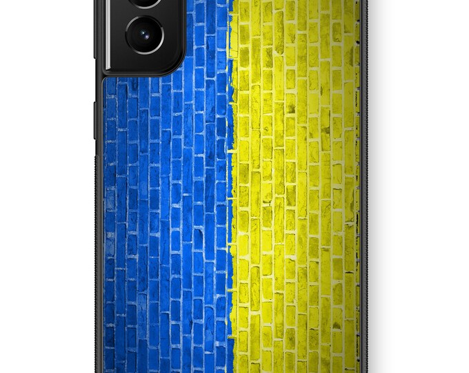 Ukraine Flag Brick Wall Galaxy Note Protective Rubber TPU Phone Case Ukrainian