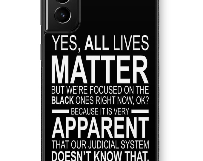 Yes All Lives Matter Galaxy Note Protective Hybrid Rubber Phone Case