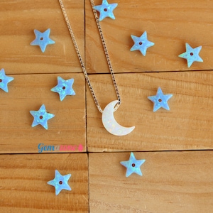 Moon White Opal necklace / Crescent Moon Necklace / La Luna Sterling Silver Necklace / Moon Phase Jewelry