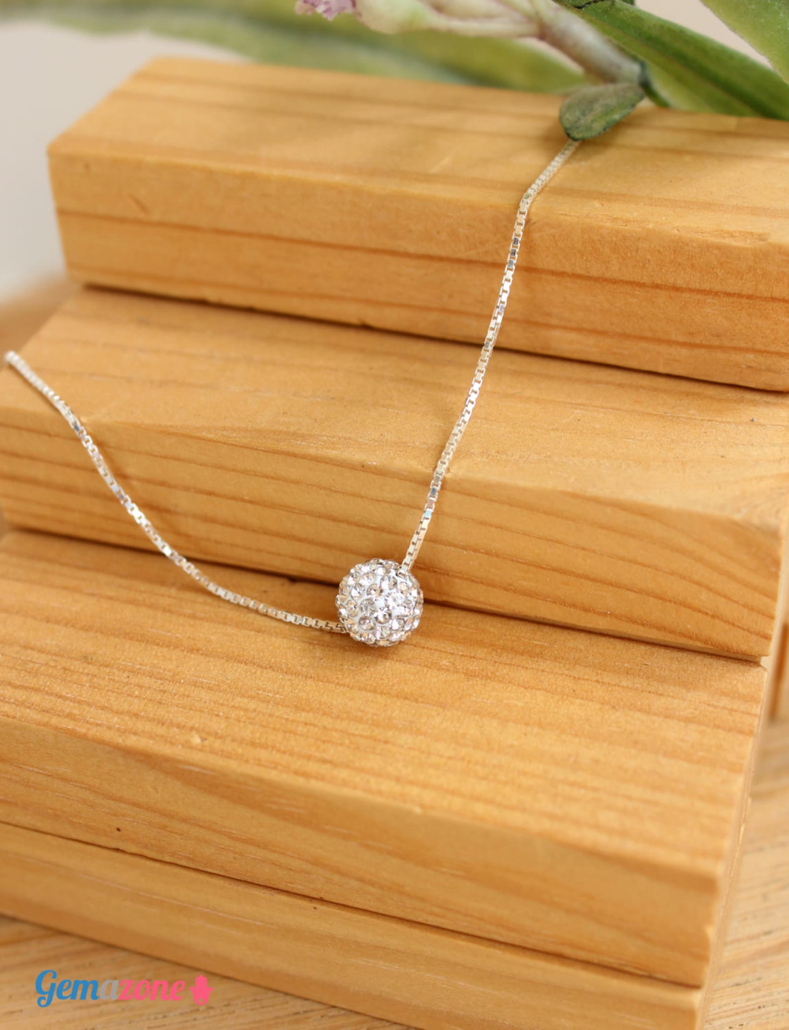 Slide Ball Pendant Necklace / Rhinestone Choker Necklace / Etsy