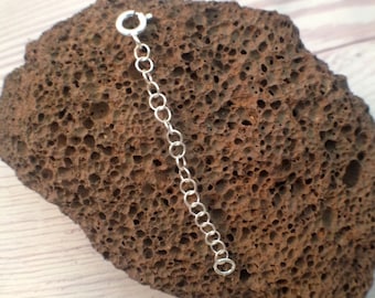 Sterling Silver Jewelry Extender / Necklace Bracelet or Anklet / 2 Inch