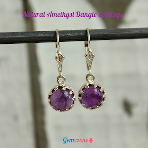 Elegant Natural Amethyst Earrings / Sterling Silver or Gold Filled / February Birthstone Jewelry