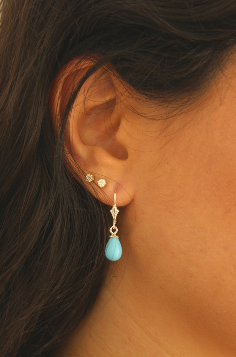 turquoise birthstone earrings
