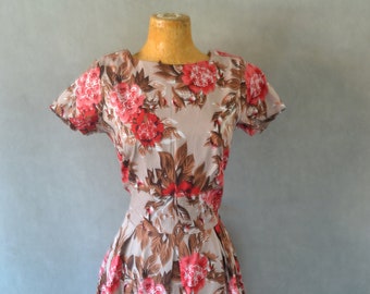 Floral Print 1950's Inspired Dress