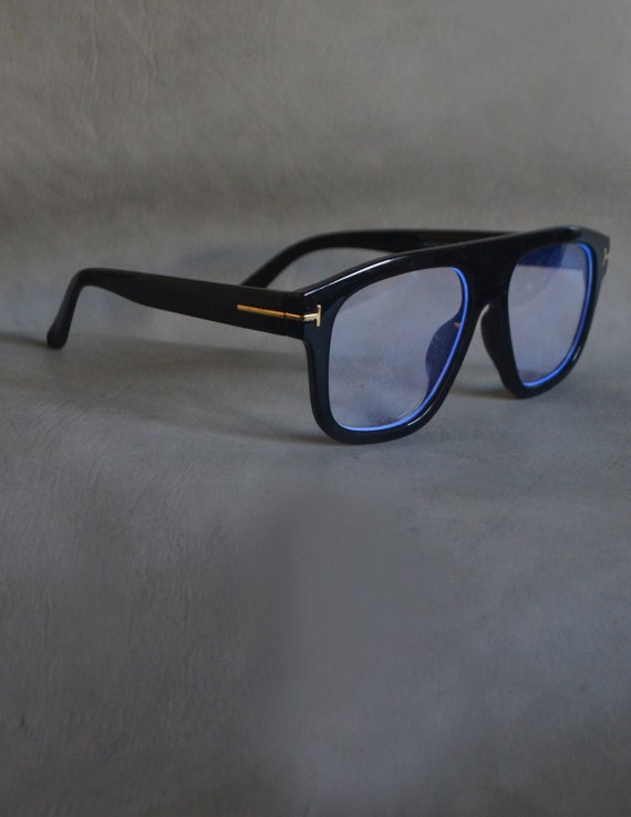 Black Faux Eye Glasses Anti Blue Light