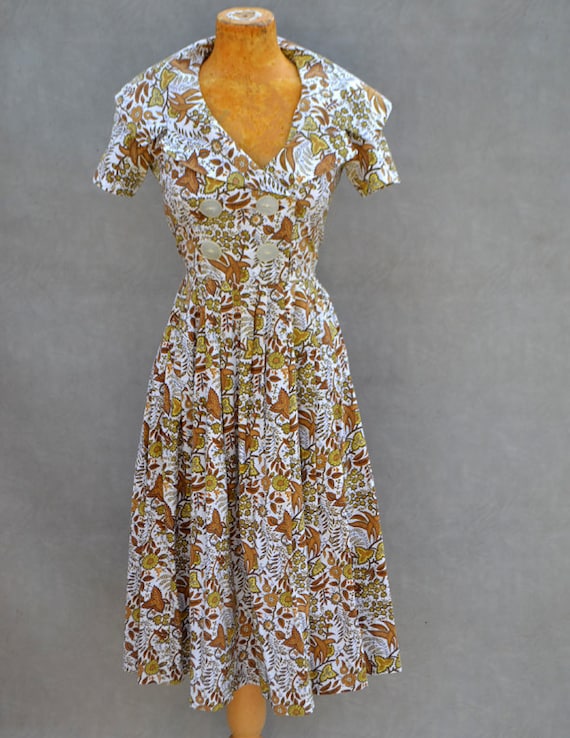 Authentic 1950's Paisley Dress