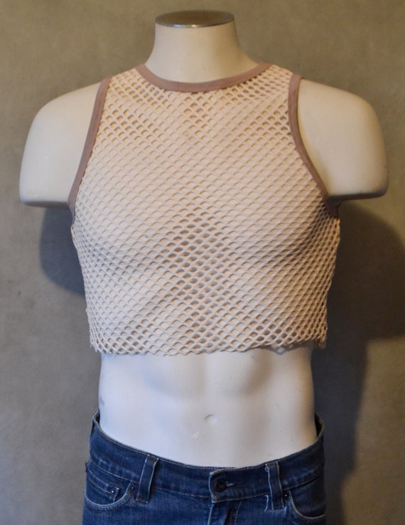 Mesh cropped tank Gem