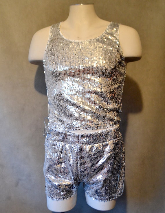Matching Sequins Tank Top and Short Set - image 1