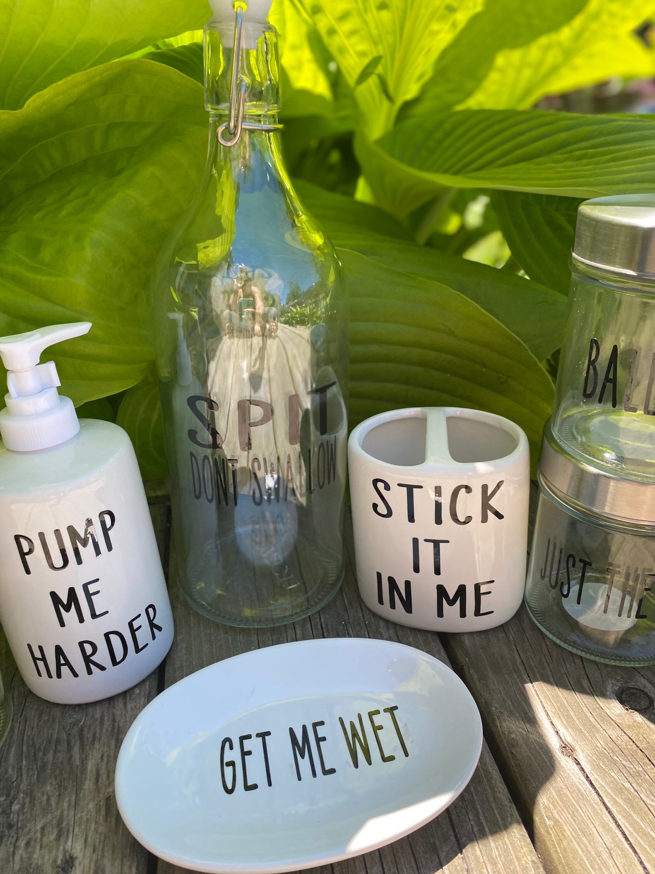 Funny 8 Piece Bathroom Set Includes 8 hilarious storage | Etsy