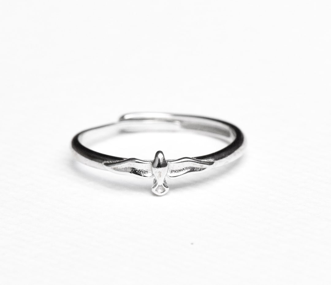 Sterling Silver Bird Ring Dainty Ring Size Adjustable by East Link