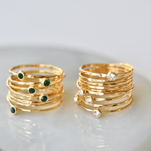 Beautiful gold plated ring crystal stud wrap ring wide wrap ring wrap around ring gold  womens ring gold by East Link Jewellery
