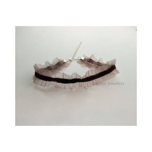 Handmade scallop lace choker women jewellery velvet choker