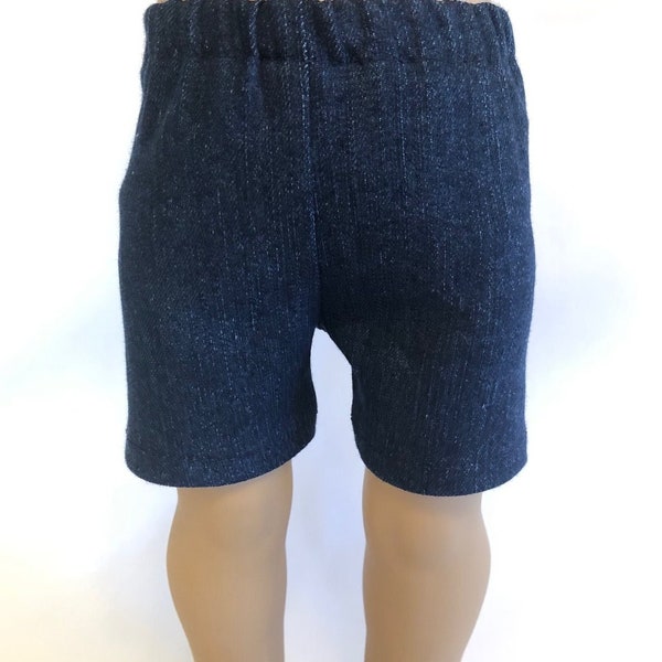 Denim Shorts for American Girl Doll and 18-inch Doll Jean Shorts - Bitty Baby Bitty Twins Doll Denim Jean Shorts - Boy Doll Jeans Shorts