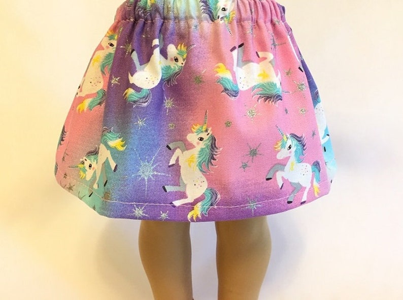 Unicorn Skirt for American Girl Doll and 18-inch Doll Unicorn | Etsy