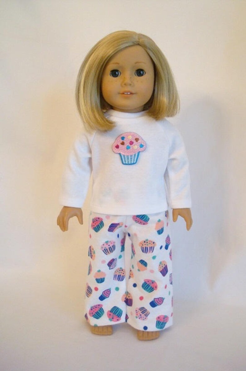 Cupcakes 2piece Pajama Set for American Girl Doll Doll Etsy