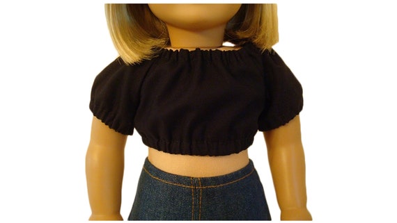 black peasant crop top