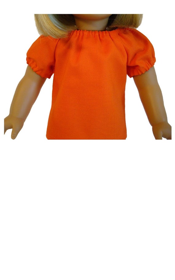 orange peasant top