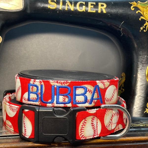 Baseball Dog Collar Etsy