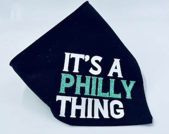 Eagles Dog Bandana: It's a Philly Thing, Black Football Pet Bandana