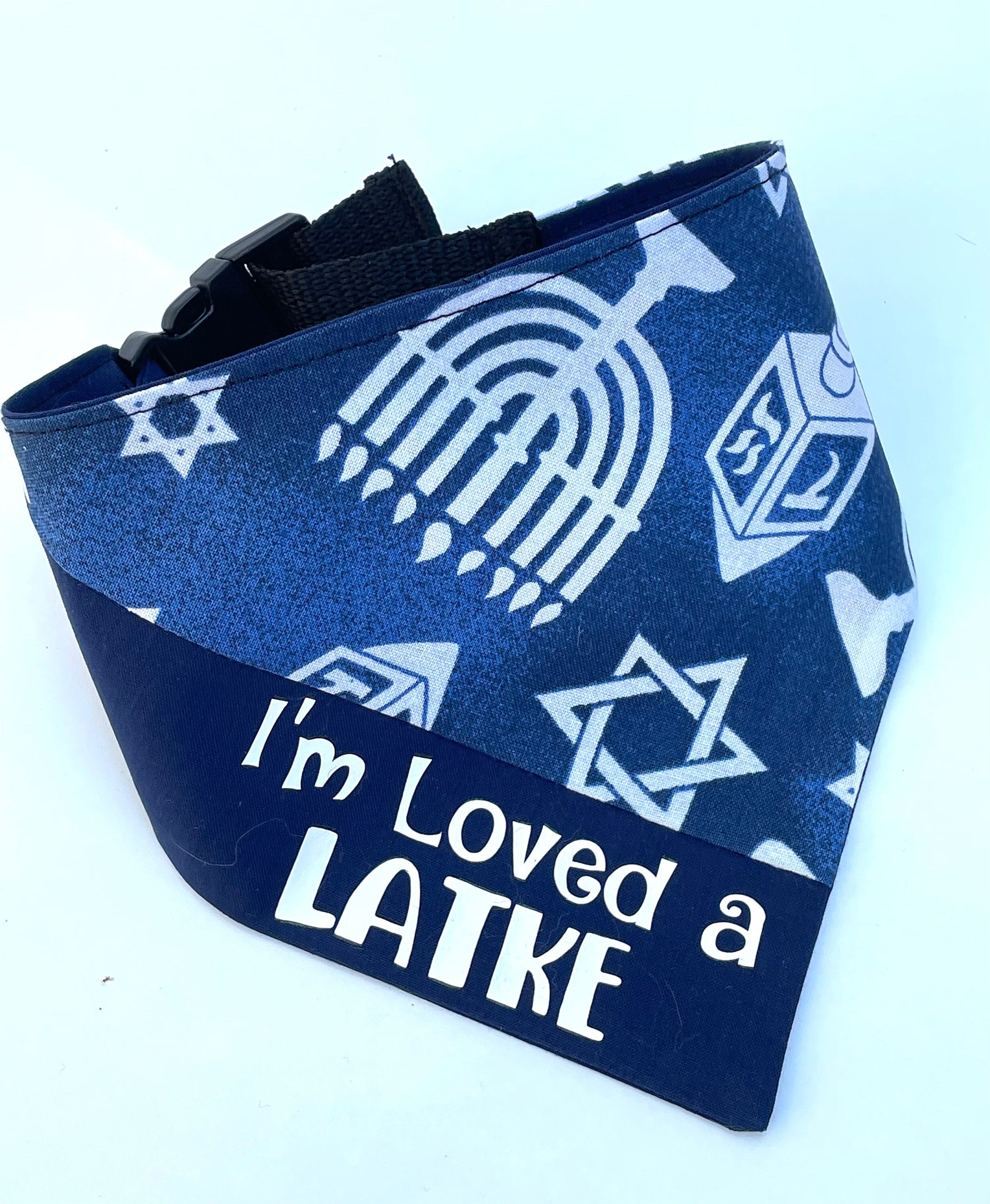 Jewish dog bandana, Hanukkah dog bandana, I'm Loved a Latke
