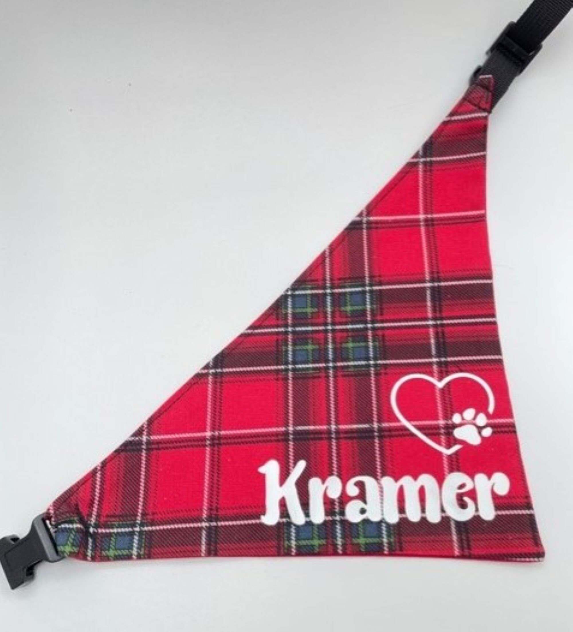 Valentine's Day dog bandana clip on Personalized red Etsy.de