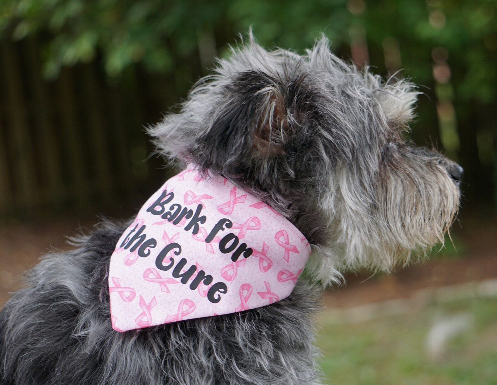 Pink Ribbon Dogs Pink Ribbon Dog Bandana: Breast Cancer Awareness, Adjustable Cotton - Etsy