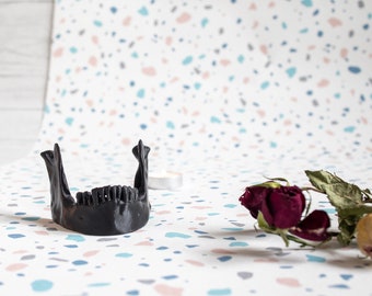 Black Jaw Bone Stand - Business Card, Phone and E-reader holder - Lower Mandible