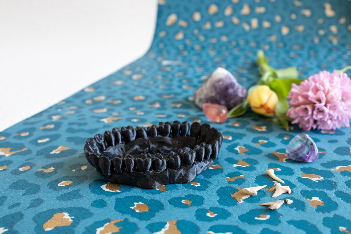 Black Teeth Bowl Tooth Jewellery Holder Tooth Ring Dish Etsy
