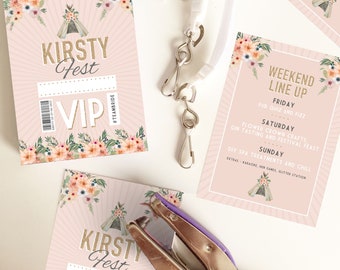 Festival Tipi Hen Do Lanyards - DIGITAL PRINT FILES