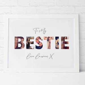 Personalised Best Friend Photo Print - GIFT - Best Friend Birthday Gift - Best Friend Christmas Gift - Bestie Present - BFF Gift