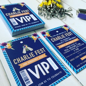 Festival Birthday Invitation Lanyards - PRINTED AND SUPPLIED - Min order of 15 with lanyards