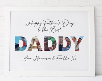 Personalised Daddy Photo Print - Fathers Day Gift - Dads Gift Print - Dad Birthday Gift - Dad Christmas Gift