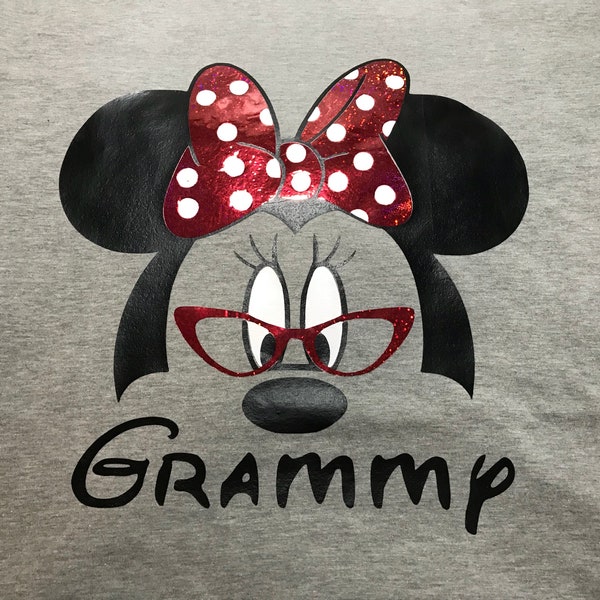 Disney Grammy T-shirt - Minnie Mouse head - birthday party shirt - mamaw- gramdma- nonny