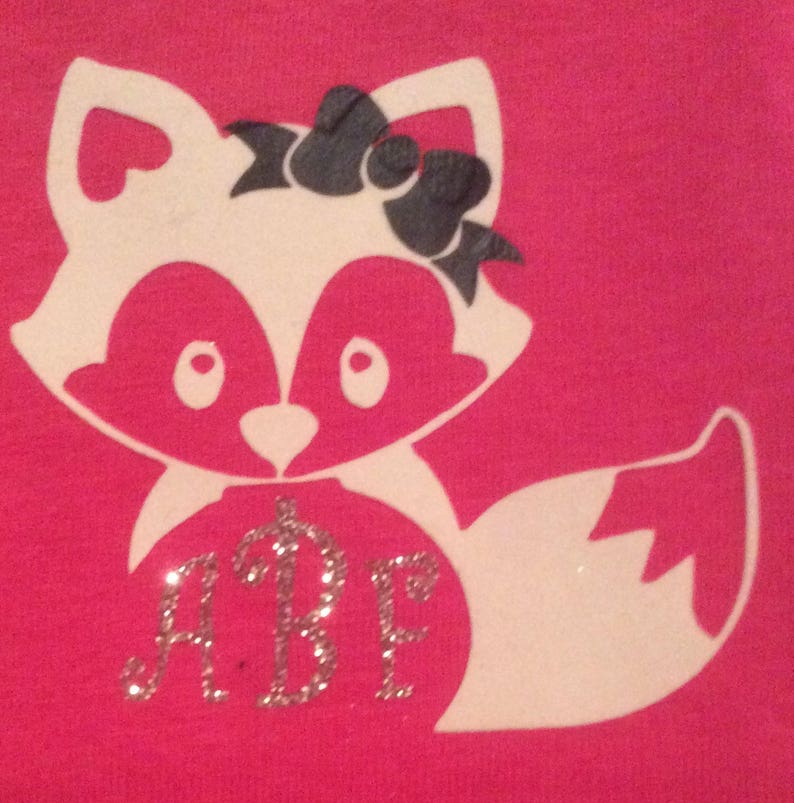 HTV Vinyl Baby Fox Monogram T-shirt Baby Pocket Tee
