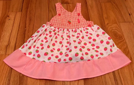 pink overall dress