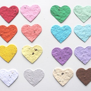 50 Seed Paper Confetti Hearts- Wildflower seeds