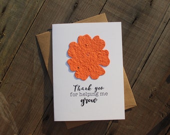 Thank you for helping me grow - 8 seed paper shapes available