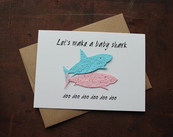 Let's make a baby shark doo doo doo doo doo doo- 2 SHARK shaped wildflower seed paper