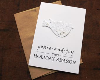 NEW** Peace and Joy this Holiday Season - 19 Seed Paper Shapes Available