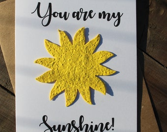 You are my sunshine - SUN seed paper shape