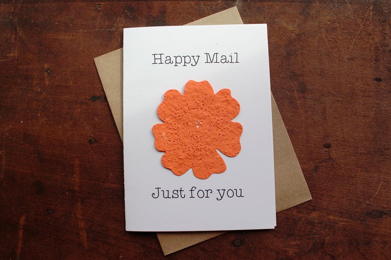 Happy Mail Just for you Happy Flower Face Seed Paper image 1