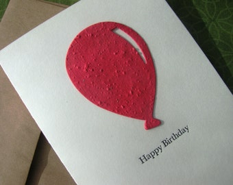 Happy Birthday - Balloon Seed Paper